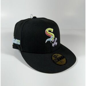 NEW ERA Chicago White Sox Color Pack World Series Patch 59FIFTY Hat Sz 7 7/8 NEW
